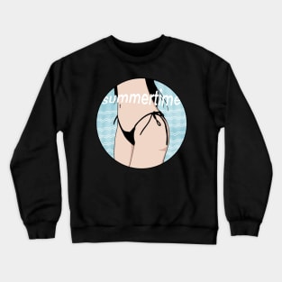 black bikini on summertime Crewneck Sweatshirt